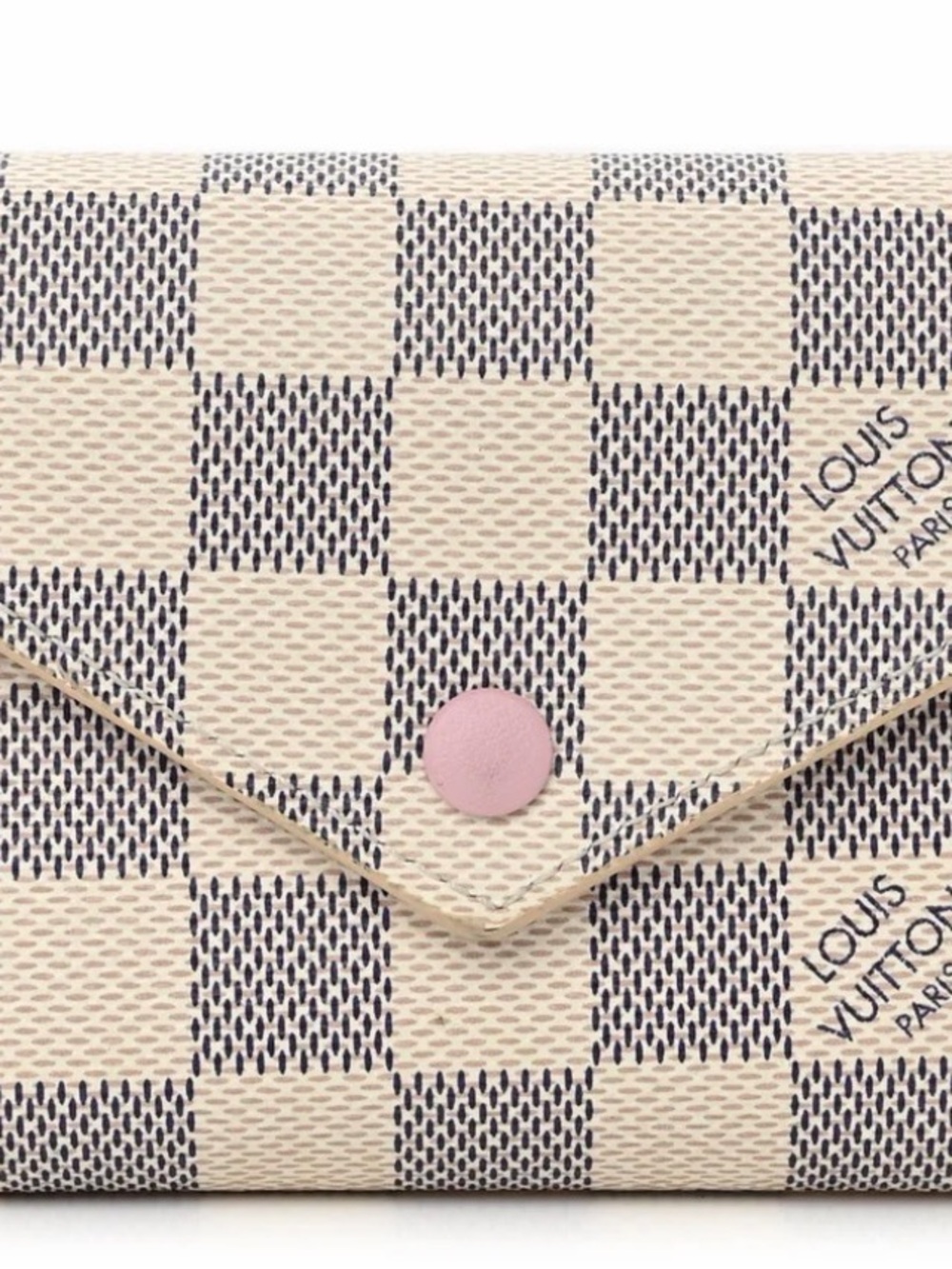 Louis Vuitton Cream and Pink Damier Envelope Wallet